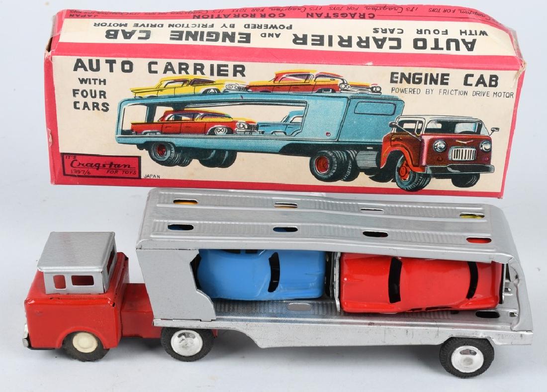 Japan Cragstan Tin Friction Auto Carrier / 4 Cars
