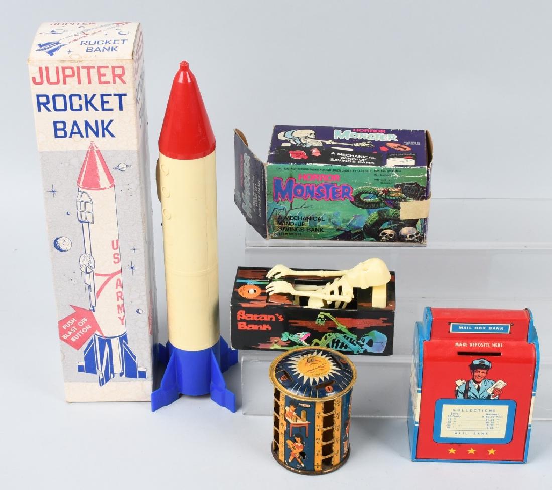 4- VINTAGE BANKS, JUPITER ROCKET BOXED, & MORE (1 of 6)