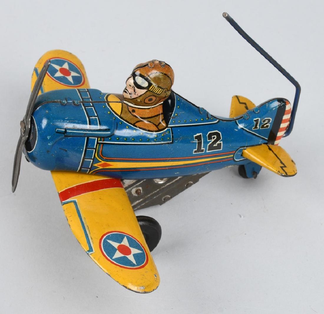 MARX TIN windup ROLLOVER AIRPLANE (1 of 5)