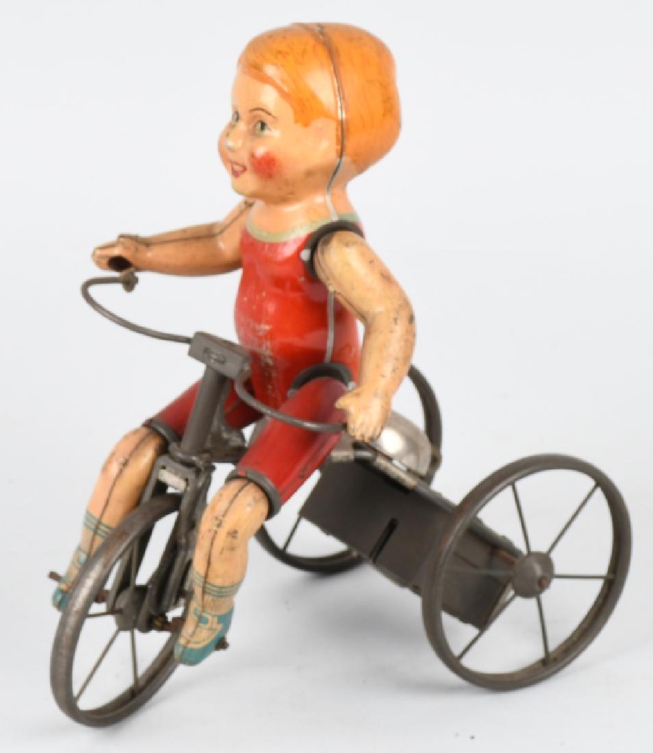 MARX 1920's TIN windup WONDER CYCLIST (1 of 5)