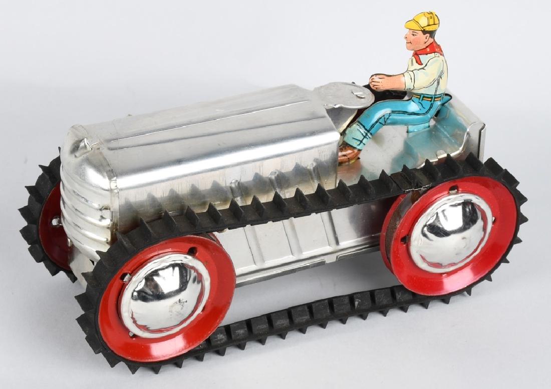 MARX 1950's ALUMINUM windup TRACTOR and DRIVER (1 of 4)