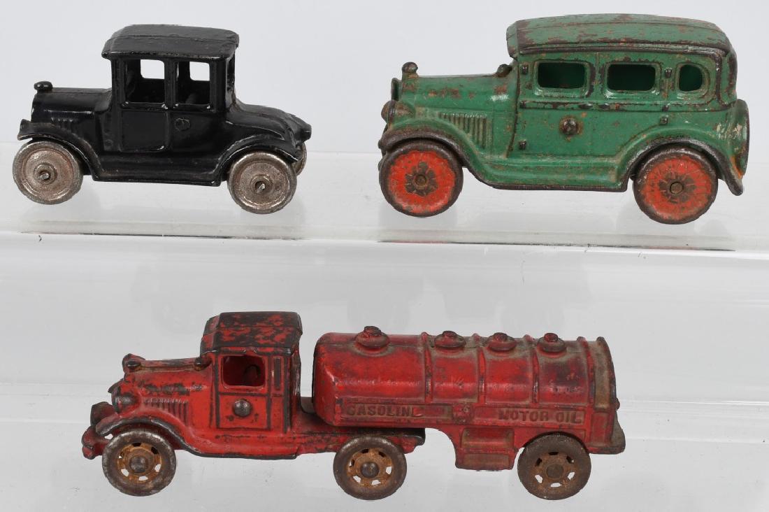 3- 1930's CAST IRON AUTOMOTIVE TOYS (1 of 10)