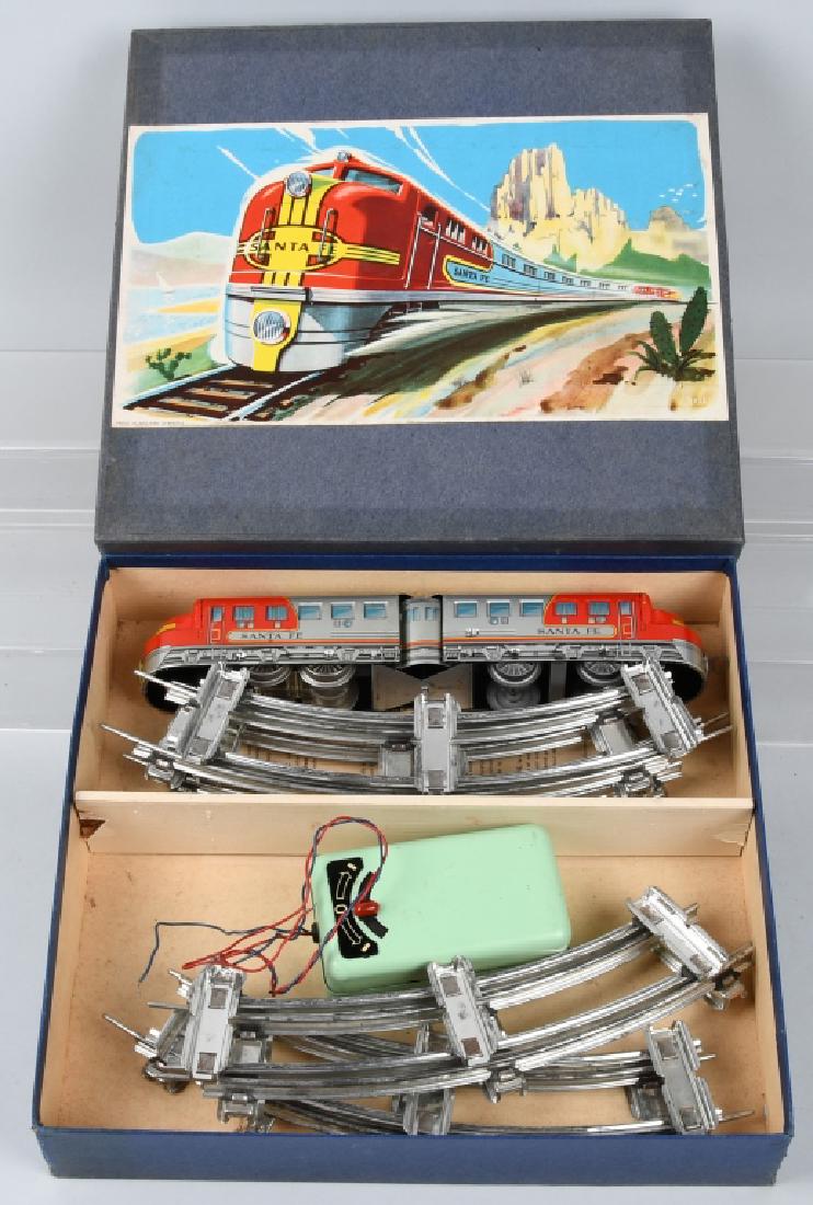 GERMAN TIN SANTE-FE TRAIN SET , BOXED (1 of 5)