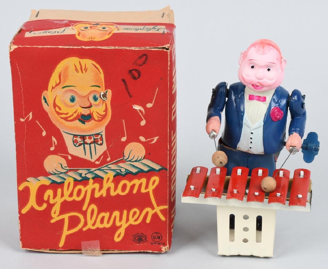 JAPAN Celluloid Windup XYLOPHONE PLAYER w/ BOX (1 of 10)