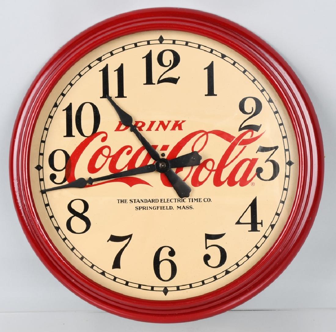 STANDARD ELECTRIC COCA COLA CLOCK: Nice Standard Electric Time Co. Coca Cola Advertising Clock. Nice colors. Works. 14" Excellent