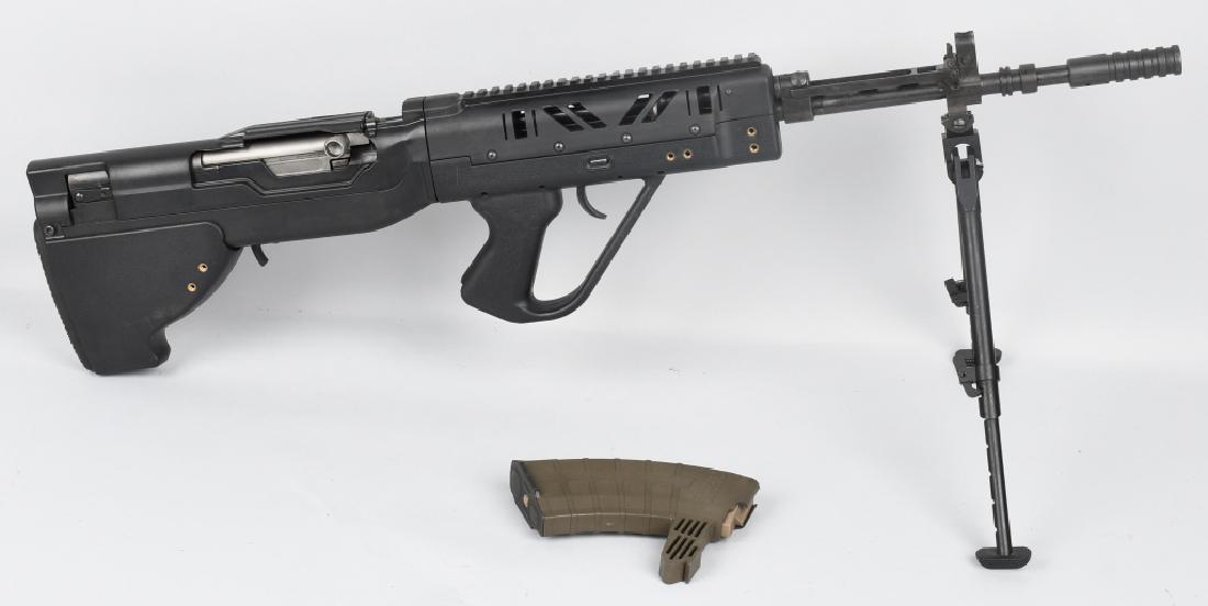 YUGO BULLPUP SKS, 7.62X39 RIFLE: SN 91626, 24" barrel with good bore. Very good finish and polymer stock. Includes magazine, scope mount, bipod and grenade launcher. Very Good-Excellent*