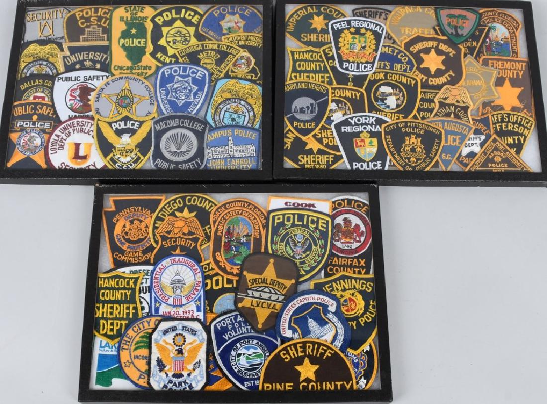 LARGE LOT of LAW ENFORCEMENT PATCHES & MORE: Lot includes many different Sheriff and Police patches, along with patches from many other agencies. Excellent
