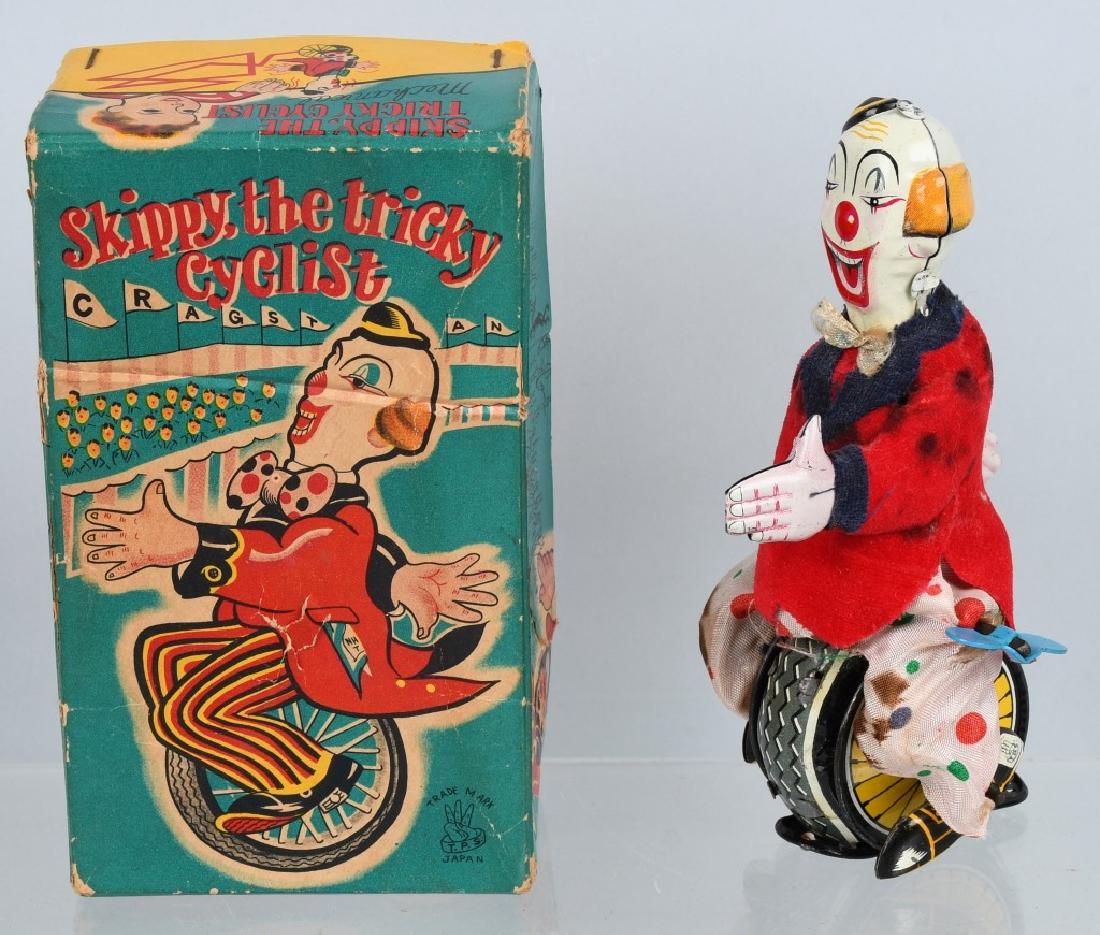 TPS Tin Windup SKIPPY THE TRICKY CYCLIST w/ BOX (1 of 8)