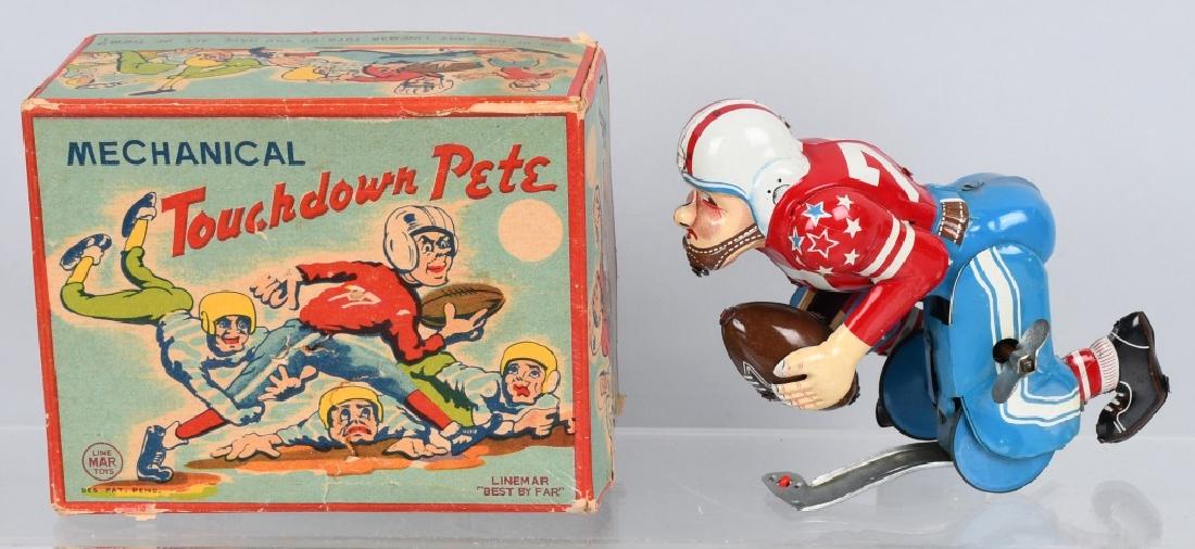 LINEMAR Tin Windup TOUCHDOWN PETE w/ BOX (1 of 8)