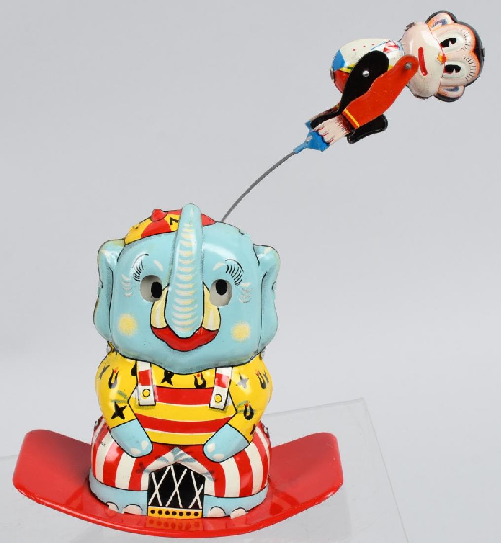 JAPAN YONEZAWA, TIN windup ELEPHANT & MONKEY (1 of 7)