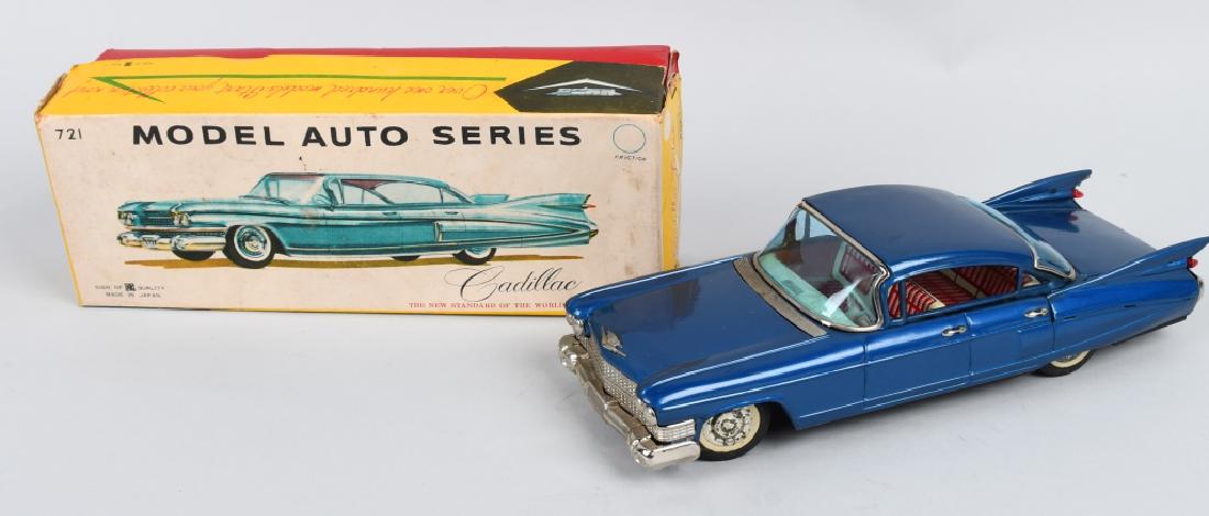JAPAN Tin Friction 1959 CADILLAC SEDAN w/ BOX (1 of 9)