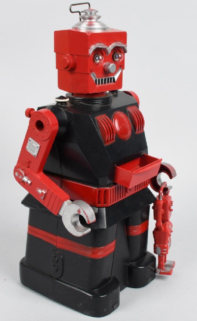 MARX Battery Op ELECTRIC ROBOT & SON w/ BOX: Marx battery operated Electric Robot and Son. All original and complete with Son and Tools. Worked when tested. Comes with original box. 15" Excellent