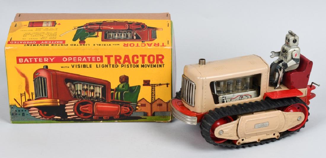 JAPAN Battery Op ROBOT TRACTOR w/ BOX (1 of 11)