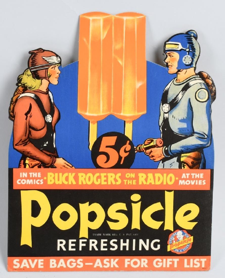 "RARE" BUCK ROGERS POPSICLE ADVERTISING SIGN (1 of 4)