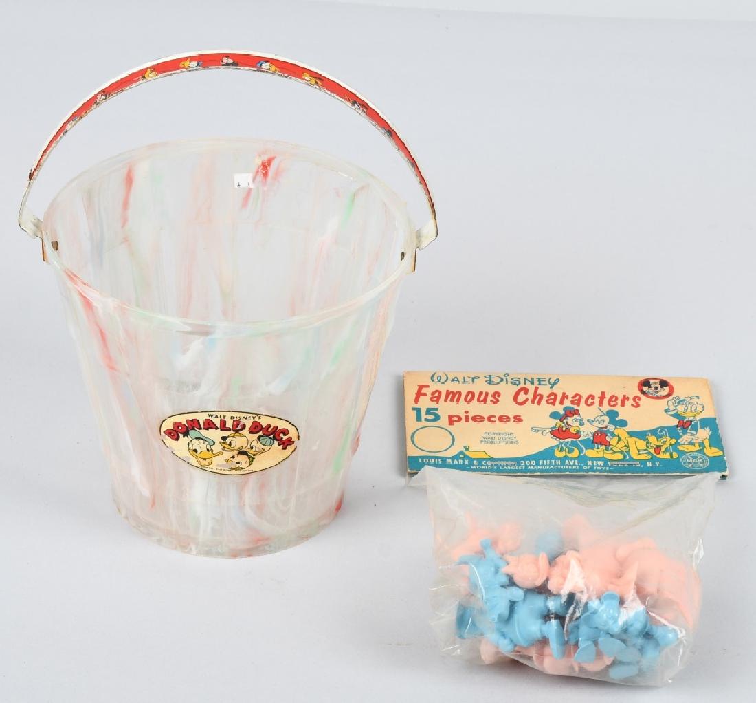 MARX WALT DISNEY FIGURES & SAND PAIL (1 of 7)