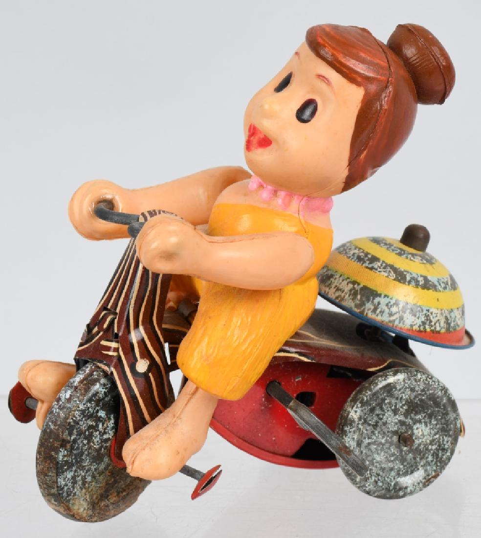 MARX Tin Windup WILMA FLINTSTONE TRIKE (1 of 5)