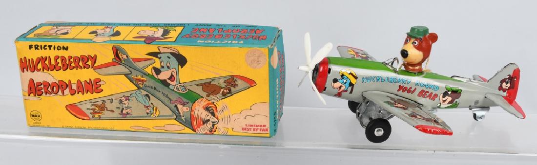 LINEMAR Tin Friction YOGI BEAR AIRPLANE w/ BOX (1 of 9)