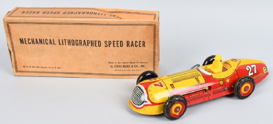 MARX Tin Windup SPEED RACER CAR w/ BOX (1 of 9)
