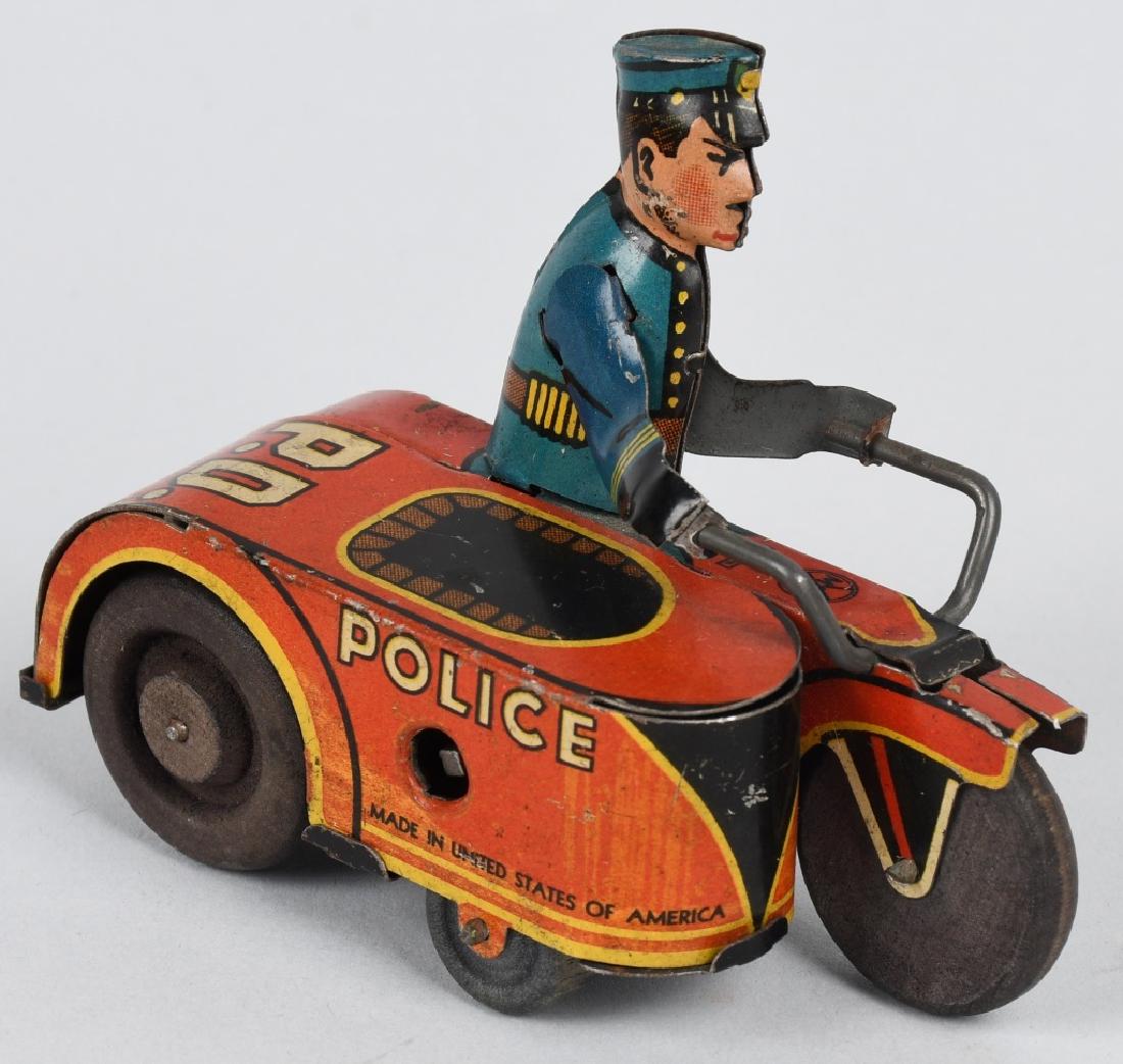 MARX Tin Windup PD MOTORCYCLE w/ SIDECAR (1 of 4)