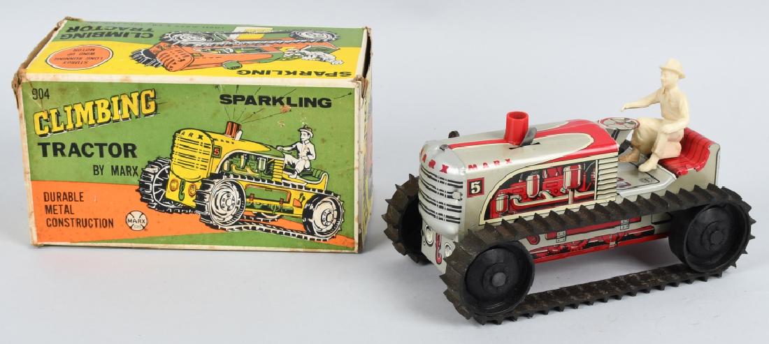 MARX Tin Windup SPARKLING CLIMBING TRACTOR w/ BOX (1 of 9)