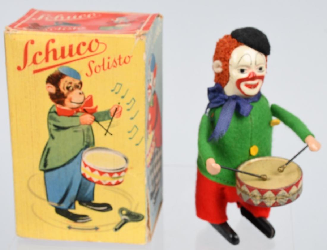 SCHUCO Windup CLOWN PLAYING DRUM w/ BOX (1 of 6)
