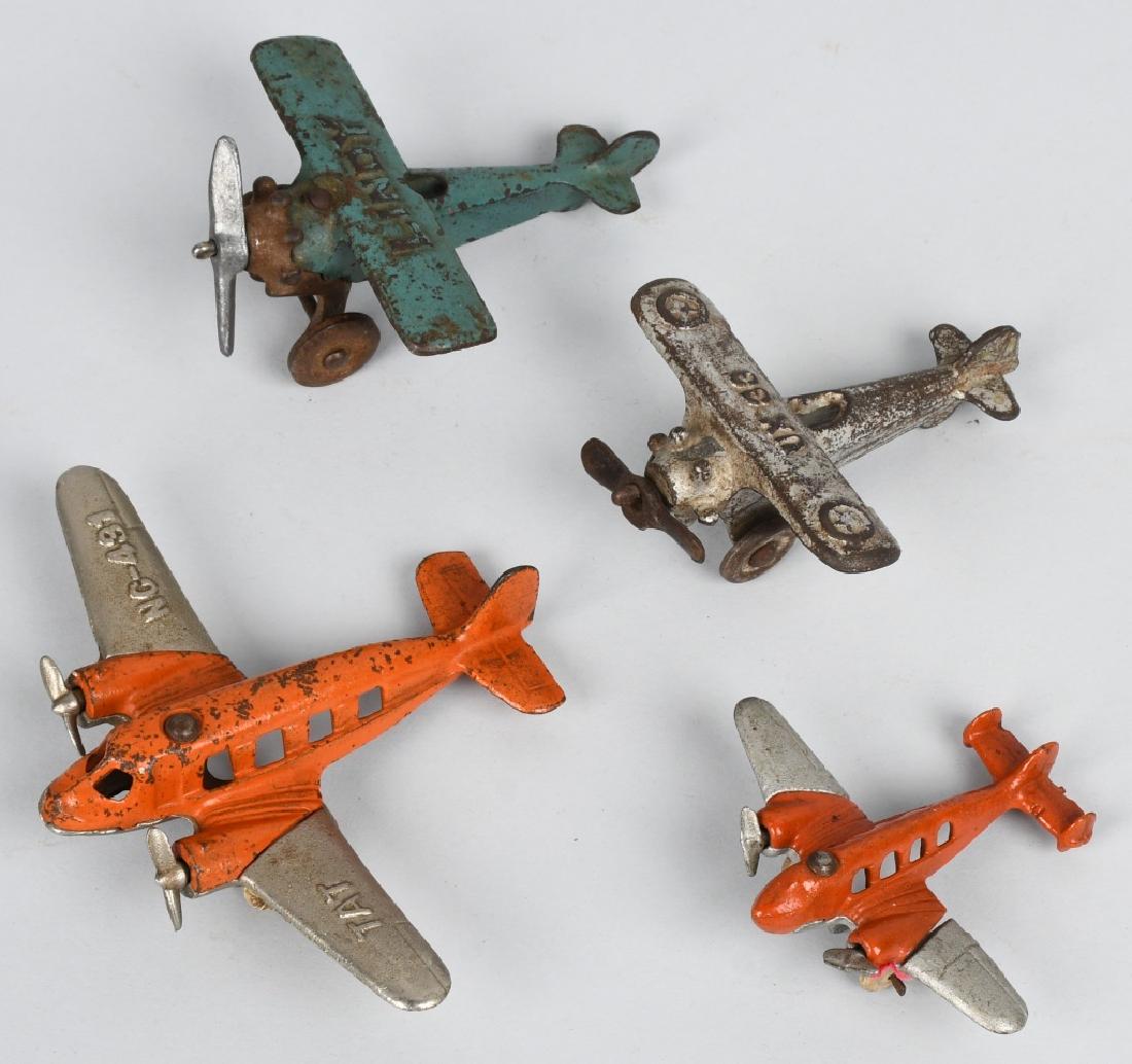 4 Hubley & A.c. Williams Cast Iron Airplanes