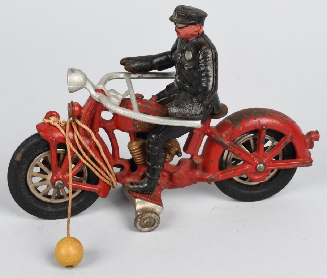 HUBLEY cast iron SOLO MOTORCYCLE & RIDER (1 of 4)