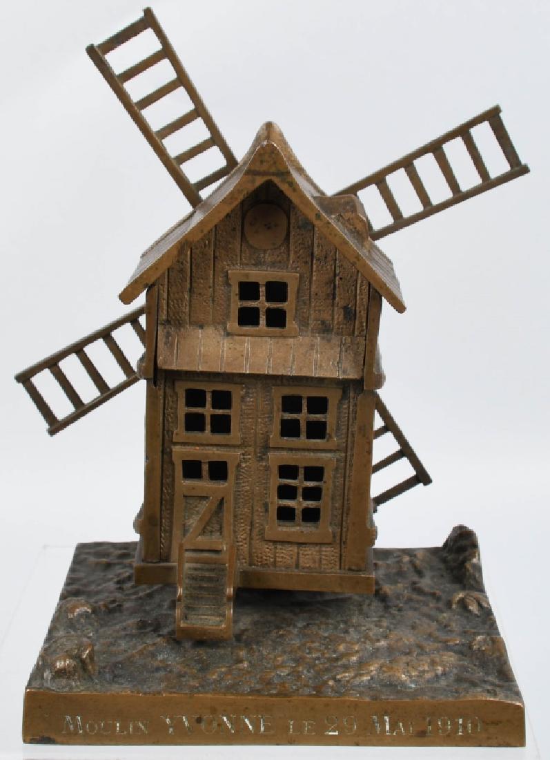 1910 WINDMILL cast brass STILL BANK (1 of 6)