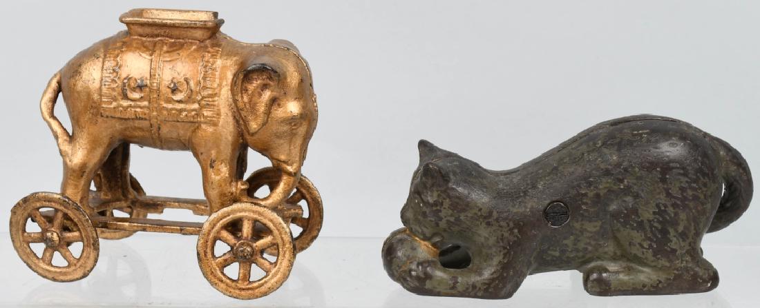 2-A.C. WILLIAMS BANKS, ELEPHANT on WHEELS & CAT (1 of 7)