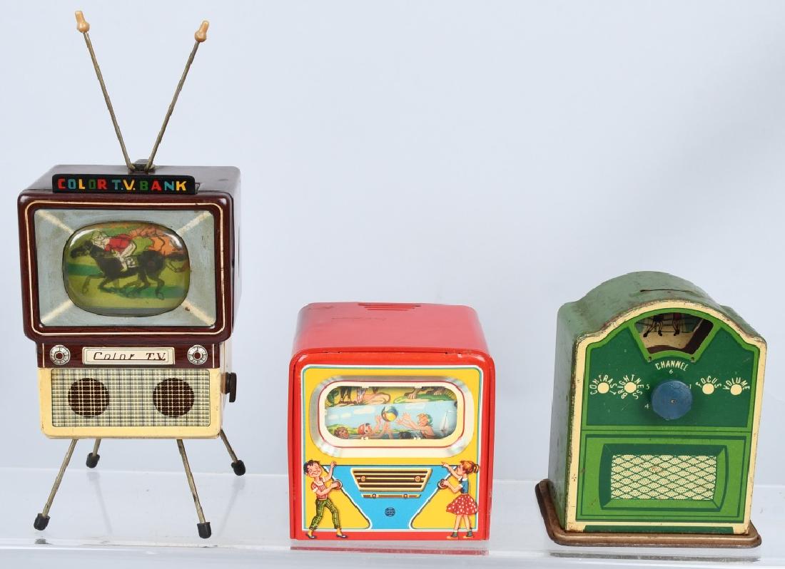 3-TELEVISION tin BANKS, GERMAN & JAPAN (1 of 7)