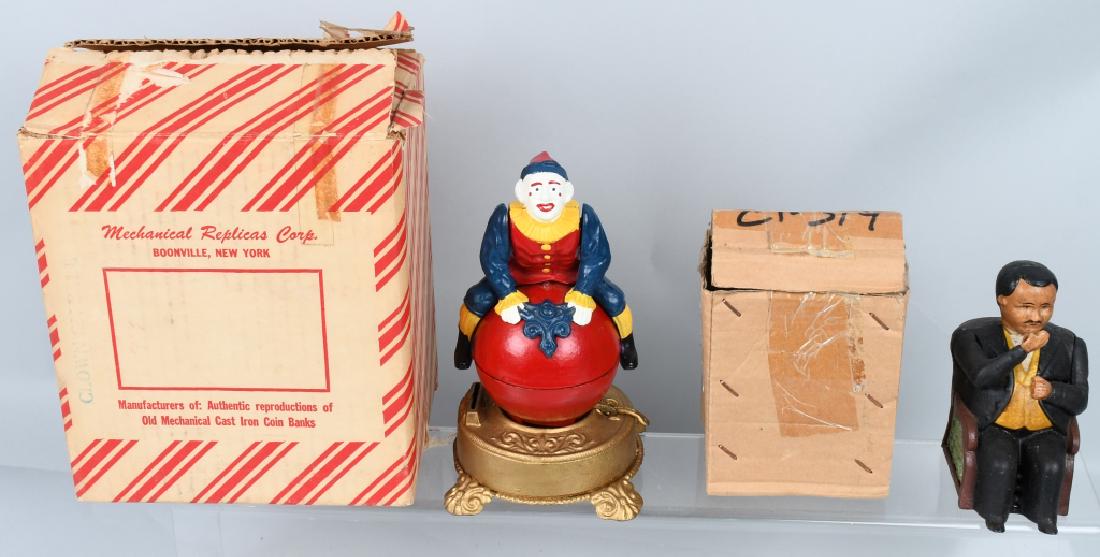 2-MECHANICAL cast iron BANKS, BOK & CAPRON, BOXED (1 of 5)