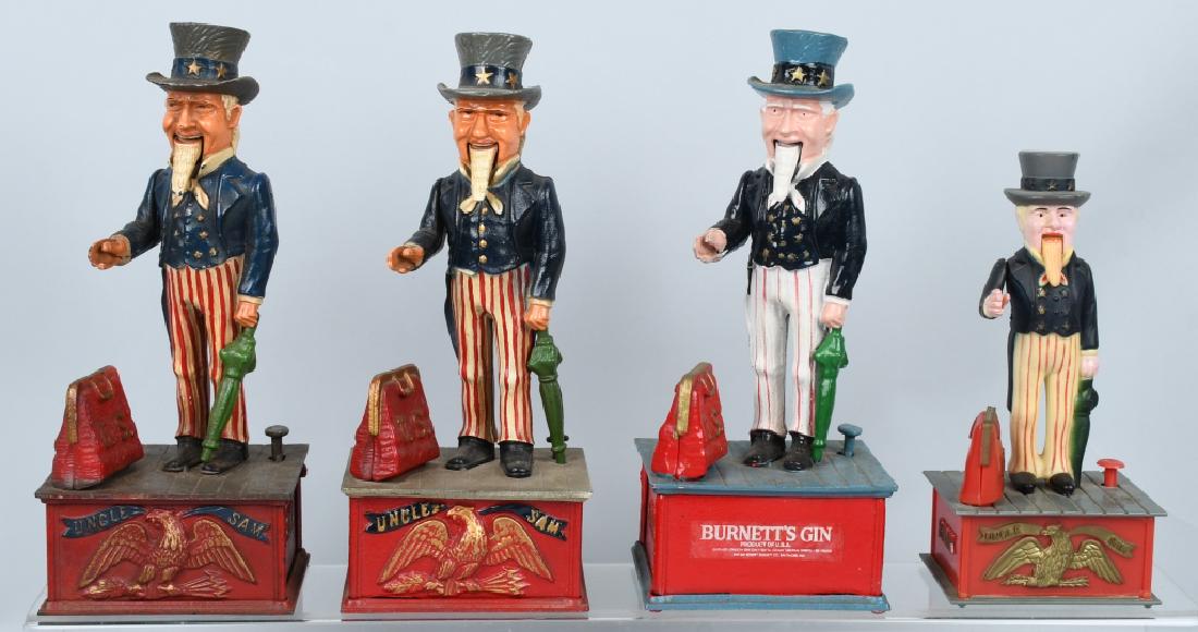4-UNCLE SAM MECHANICAL BANKS. BOK, CAPRON & MORE (1 of 3)
