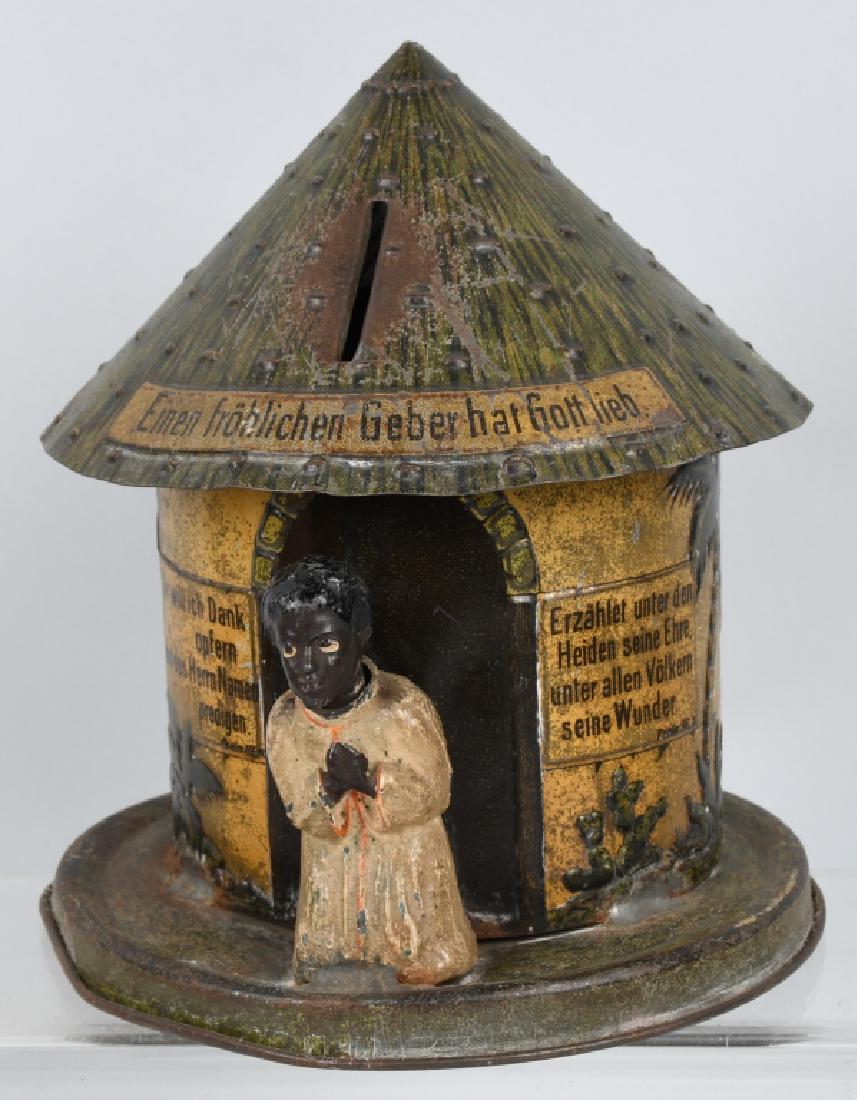 GERMAN NATIVE AT HUT ALMS MECHANICAL BANK (1 of 5)