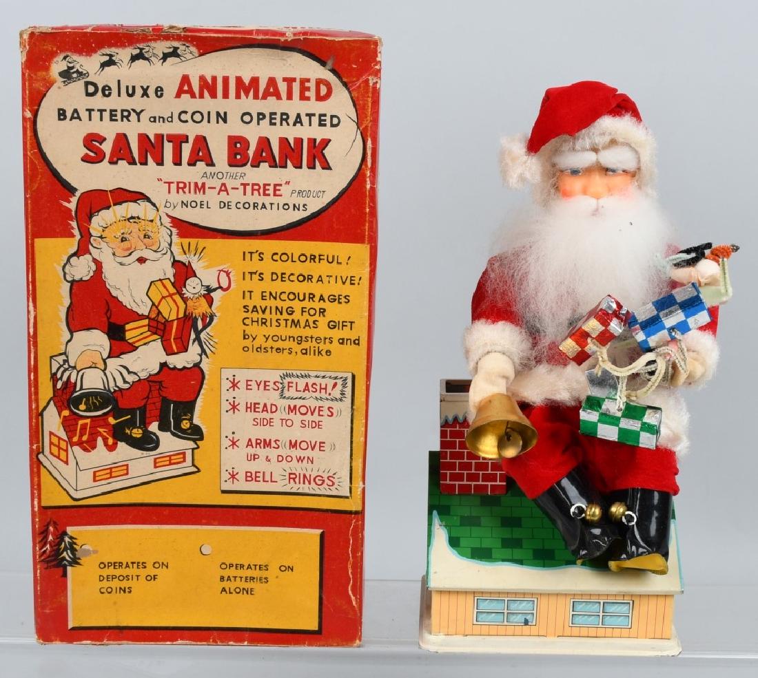 JAPAN Battery Op ANIMATED SANTA BANK w/ BOX (1 of 9)