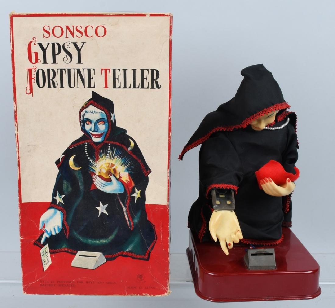 JAPAN Battery Op GYPSY FORTUNE TELLER BANK w/ BOX (1 of 14)