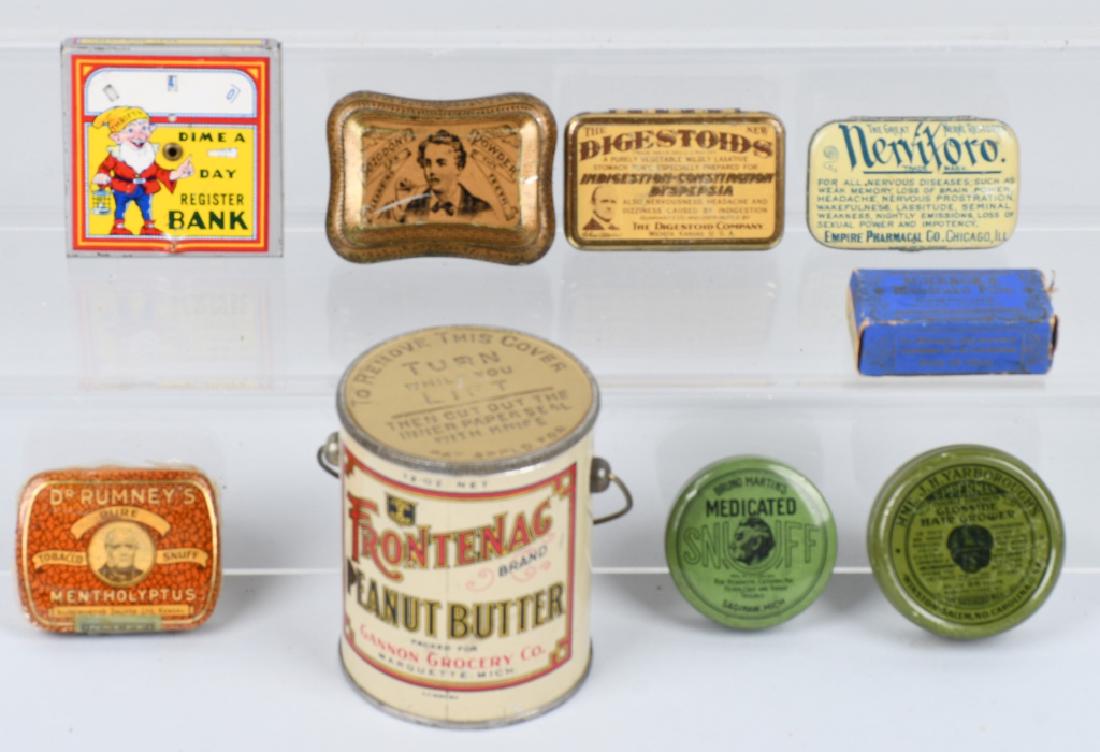 THRIFTY tiN DIME REGISTER BANK & ADVTERSING TINS (1 of 7)