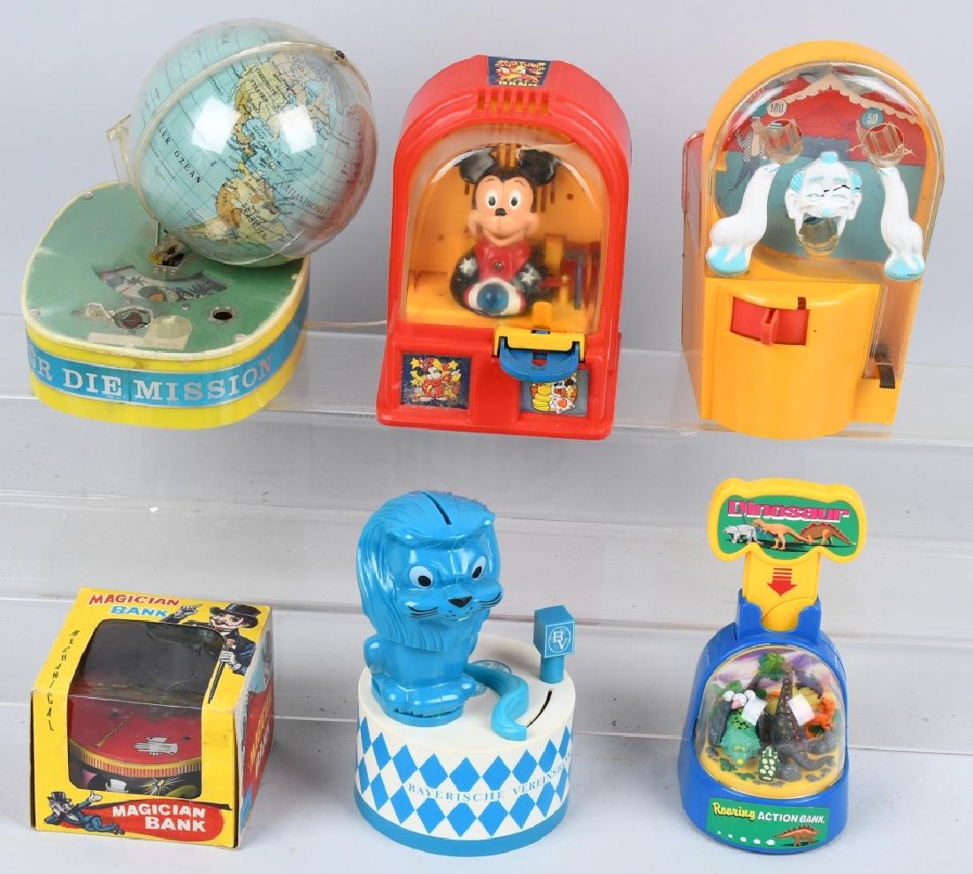 6-VINTAGE MECHANICAL BANKS (1 of 3)