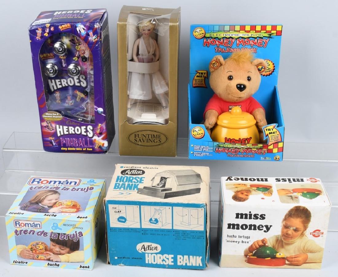 6-MECHANICAL BANKS, w/ BOXES (1 of 7)