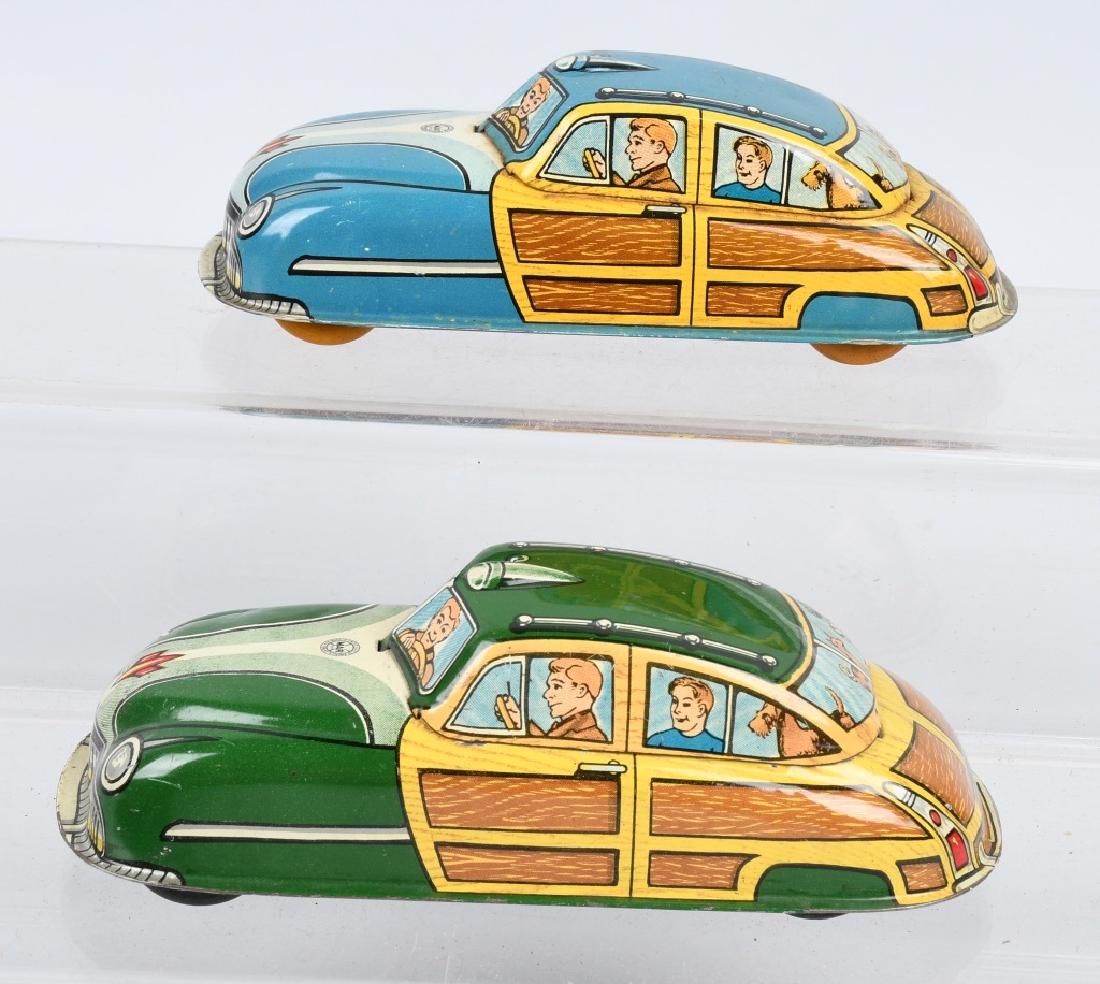2- MARX Tin Windup WOODY CARS (1 of 5)