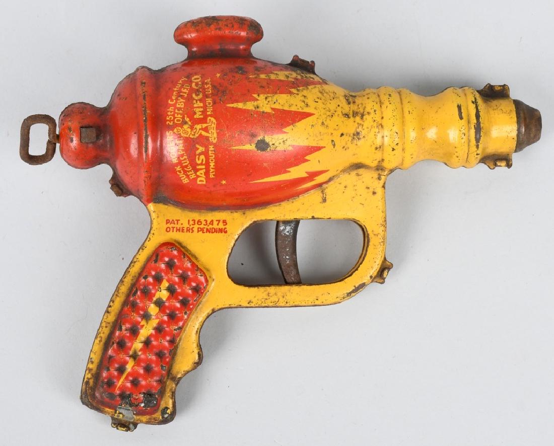 DAISY BUCK ROGERS LIQUID HELIUM GUN: All original with some wear. 7" Good