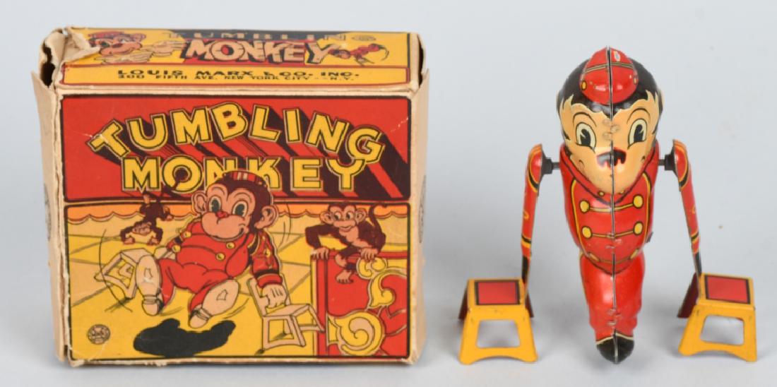 MARX Tin Windup TUMBLING MONKEY w/ BOX (1 of 7)