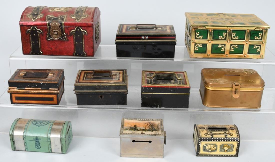 11- TIN MONEY BOX BANKS (1 of 3)