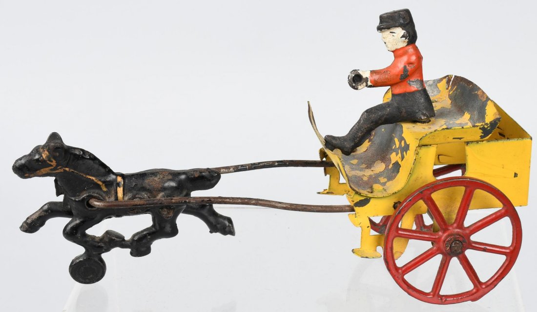 WILKINS cast iron HORSE CART (1 of 5)