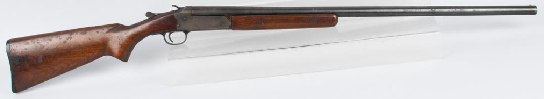 STEVENS MODEL 94B, 12 GA. SINGLE SHOTGUN: SN 385, 30" barrel with excellent bore. 12 gauge, improved modified choke. Chambered for 2 3/4" shell. Mostly smooth metal with traces of finish and case hardening. Scattered light pitting. Very good 