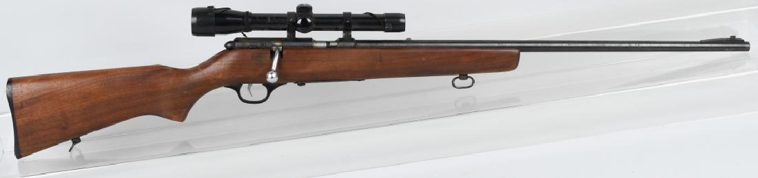 MARLIN MODEL 80 DL, .22 BOLT RIFLE: Pre 1968, no serial number. 24" barrel with excellent micro groove rifling. Smooth metal with 70% finish. Stock has been lightly sanded, and include sling swivels. Bushnell Banner scope optics. Action
