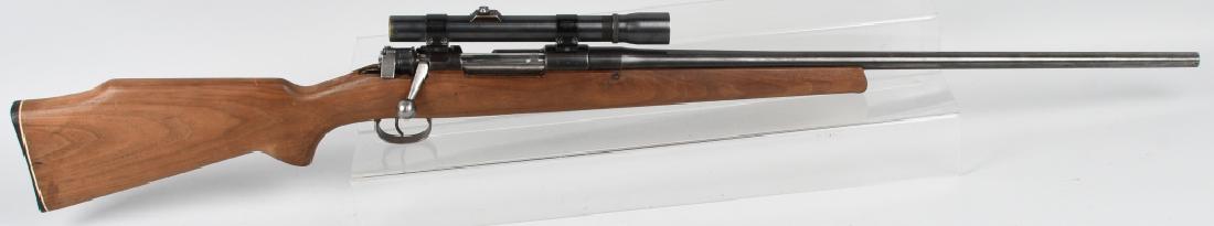 GERMAN MAUSER MODEL 98, 7.62mm SPORTER RIFLE: SN 8738, Nicely made sporter hunting rifle, made from a German Mauser K98 rifle. 24 1/2" barrel with nice bore. Mics to about .30 caliber - 7.62mm. Barrel has traces of finish and Nazi proofs and waff