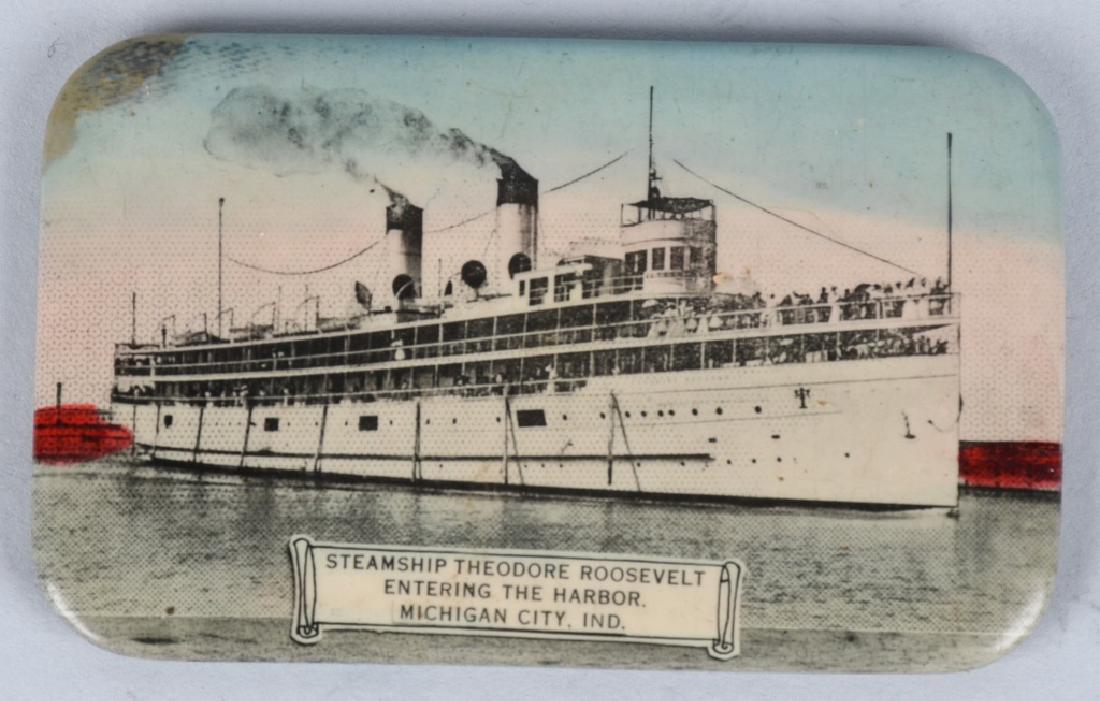 1910 THEODORE ROOSEVELT STEAMSHIP POCKET MIRRROR (1 of 2)