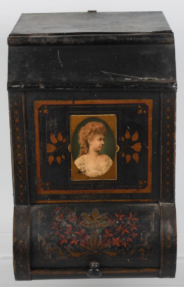 EARLY TIN BISCUIT STORE BOX (1 of 6)