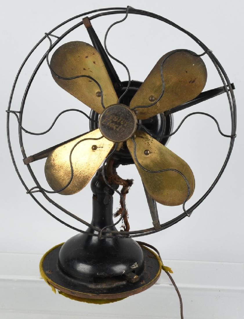 13" WESTERN ELECTRIC BRASS BLADE ELECTRIC FAN (1 of 5)