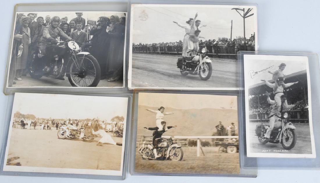 5- 1940s MOTORCYCLE DARE DEVIL & RACER PICTURES (1 of 6)